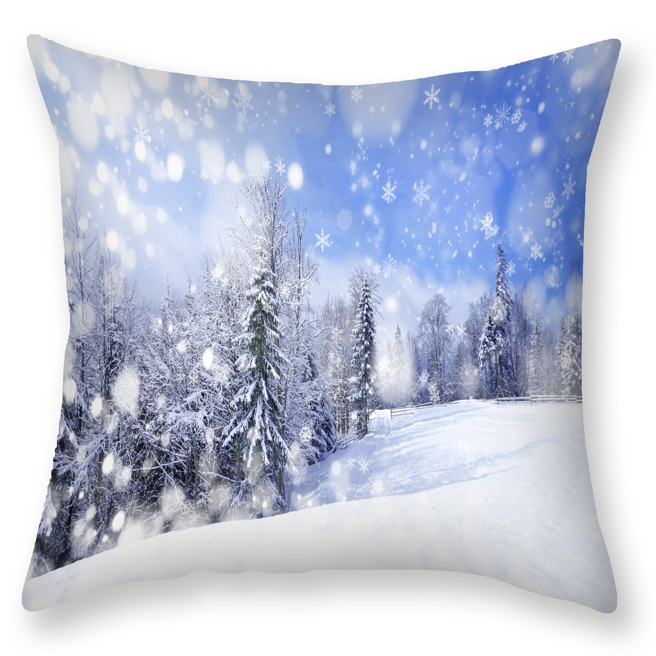 HKM-451923 Nordic Snowflake Pattern Pillowcase - 45x45CM