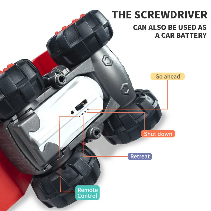 KTX-452051 DIY Electric Remote Control Fire Truck Building Toy for Kids Age 3 and Up