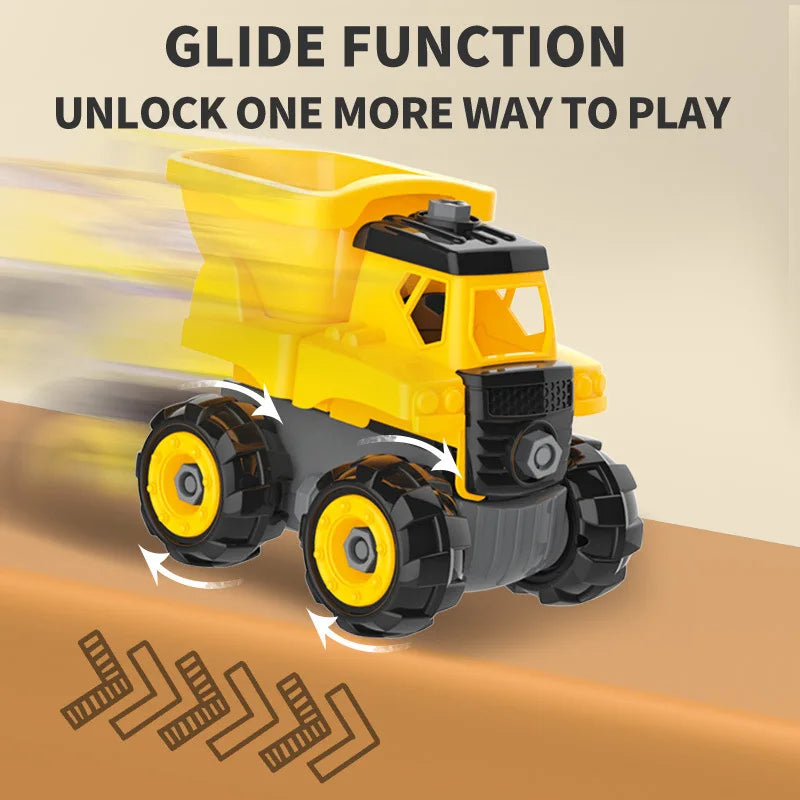 KTX-452051 DIY Electric Remote Control Fire Truck Building Toy for Kids Age 3 and Up