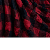 HKM-452115 Cozy Red Plaid Flannel Wool Blanket for Autumn and Winter, 150x130 cm or 150x200 cm