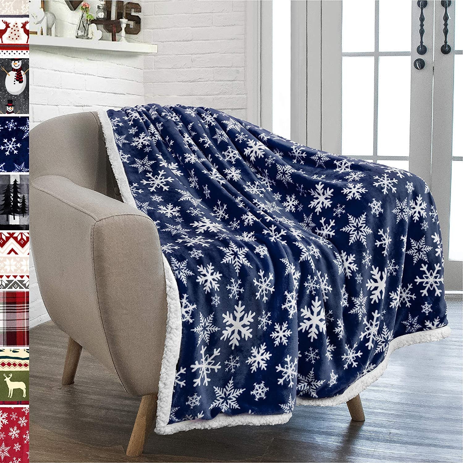 HKM-452115 Cozy Red Plaid Flannel Wool Blanket for Autumn and Winter, 150x130 cm or 150x200 cm