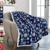 HKM-452115 Cozy Red Plaid Flannel Wool Blanket for Autumn and Winter, 150x130 cm or 150x200 cm