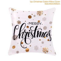 HKM-452179 Christmas-Themed Polyester Pillowcase, 45x45cm, Perfect for Sofa and Holiday Home Decor