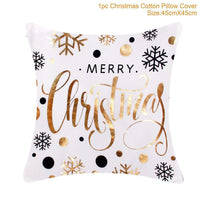 HKM-452179 Christmas-Themed Polyester Pillowcase, 45x45cm, Perfect for Sofa and Holiday Home Decor