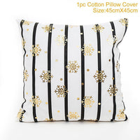 HKM-452179 Christmas-Themed Polyester Pillowcase, 45x45cm, Perfect for Sofa and Holiday Home Decor
