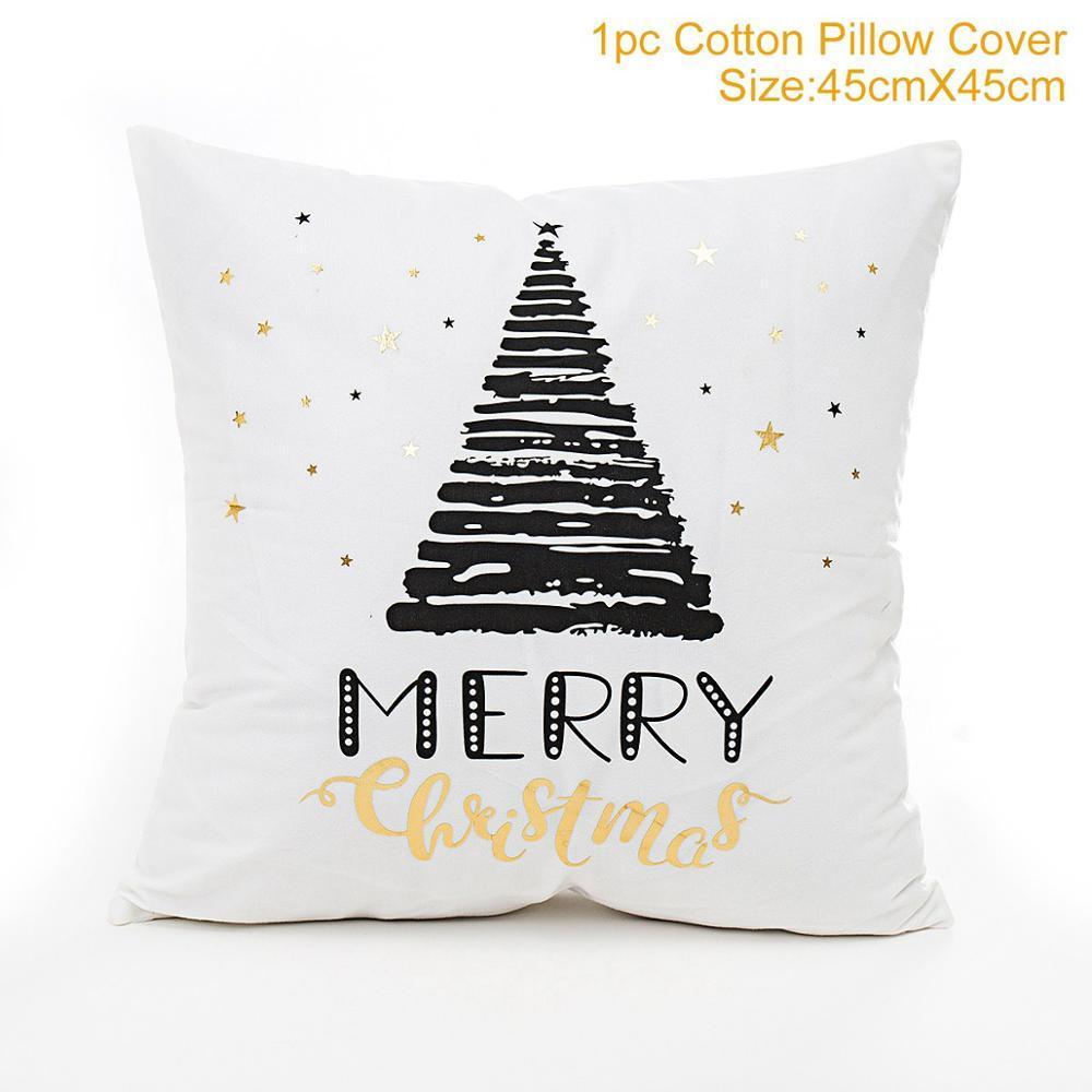 HKM-452179 Christmas-Themed Polyester Pillowcase, 45x45cm, Perfect for Sofa and Holiday Home Decor