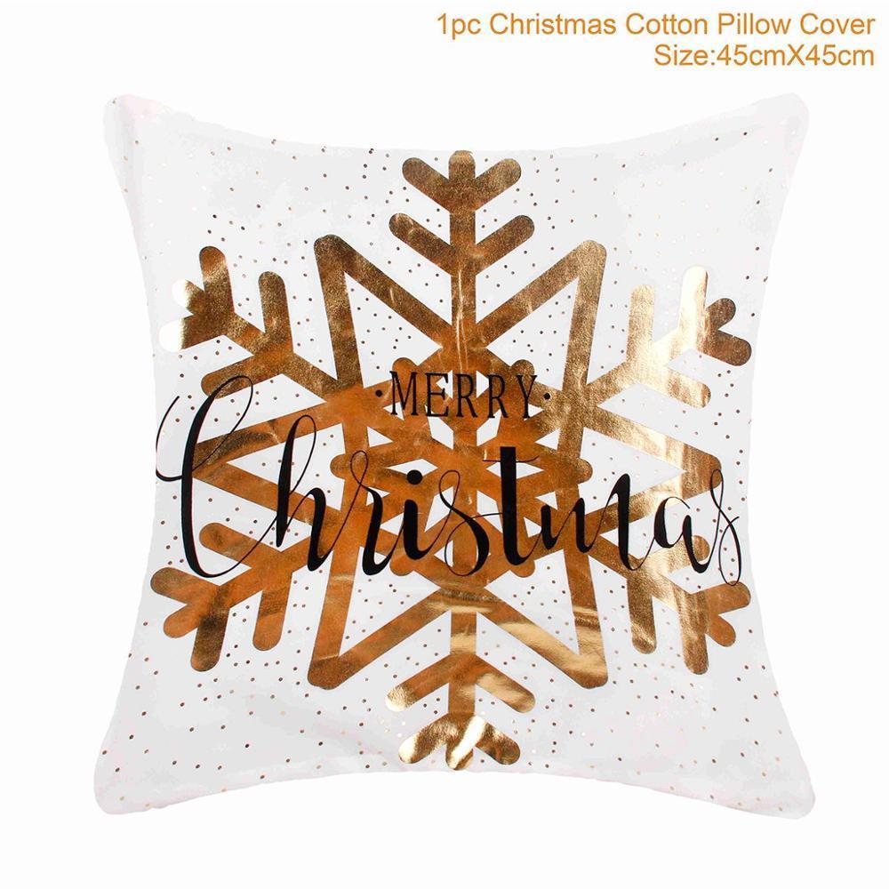 HKM-452179 Christmas-Themed Polyester Pillowcase, 45x45cm, Perfect for Sofa and Holiday Home Decor