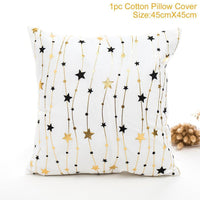 HKM-452179 Christmas-Themed Polyester Pillowcase, 45x45cm, Perfect for Sofa and Holiday Home Decor