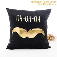 HKM-452179 Christmas-Themed Polyester Pillowcase, 45x45cm, Perfect for Sofa and Holiday Home Decor