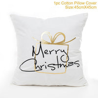HKM-452179 Christmas-Themed Polyester Pillowcase, 45x45cm, Perfect for Sofa and Holiday Home Decor