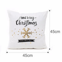 HKM-452179 Christmas-Themed Polyester Pillowcase, 45x45cm, Perfect for Sofa and Holiday Home Decor