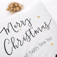 HKM-452179 Christmas-Themed Polyester Pillowcase, 45x45cm, Perfect for Sofa and Holiday Home Decor