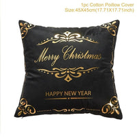 HKM-452179 Christmas-Themed Polyester Pillowcase, 45x45cm, Perfect for Sofa and Holiday Home Decor