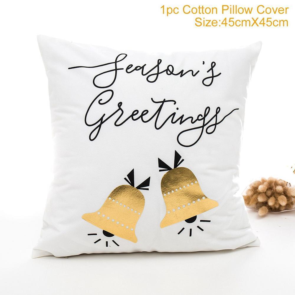 HKM-452179 Christmas-Themed Polyester Pillowcase, 45x45cm, Perfect for Sofa and Holiday Home Decor