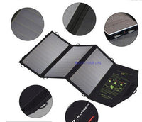 HKM-452179 Portable Foldable Waterproof Dual USB Solar Panel Charger - 5V/2.1A High Efficiency for Outdoor Use