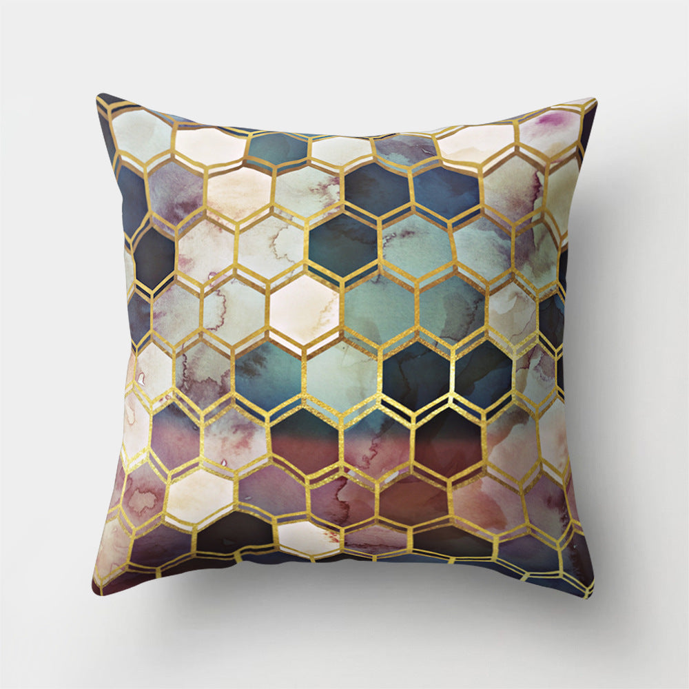 HKM-452243 Cartoon Pattern Polyester Pillow Cover - 45x45 cm