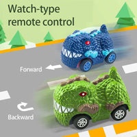 HKM-452371 Mini Alloy Dinosaur Car with Watch Radio Remote Control - Electric USB Rechargeable RC Racing Toy for 6 Years and Up