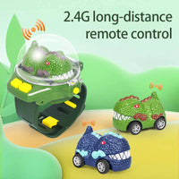 HKM-452371 Mini Alloy Dinosaur Car with Watch Radio Remote Control - Electric USB Rechargeable RC Racing Toy for 6 Years and Up