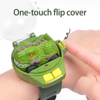HKM-452371 Mini Alloy Dinosaur Car with Watch Radio Remote Control - Electric USB Rechargeable RC Racing Toy for 6 Years and Up