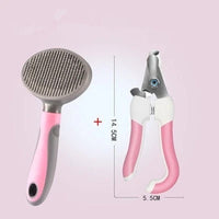 HKM-452499 Stainless Steel Pet Nail Clippers with Rubber Handle in Blue and Pink Options