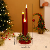 HKM-452563 LED Electronic Candle Christmas Decorations in Gold, Silver, and Red - Ideal for Holiday Decor