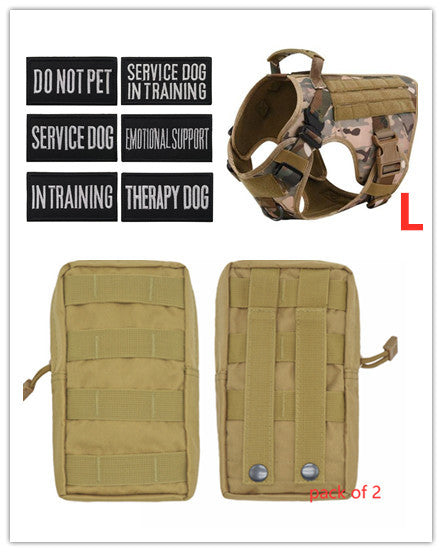 HKM-452627 Adjustable Military Tactical Dog Harness for German Shepherds - Durable 1050D Nylon with Handle and Connection Points