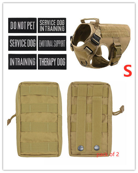 HKM-452627 Adjustable Military Tactical Dog Harness for German Shepherds - Durable 1050D Nylon with Handle and Connection Points