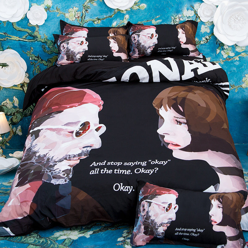 HKM-452627 Cartoon-Themed 1.8m Bedding Set - Three or Four-Piece Collection for Dormitory