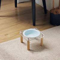 HKM-452819 Anti-Tumble Ceramic Cat Water Bowl with Heightening Rack in Multiple Colors