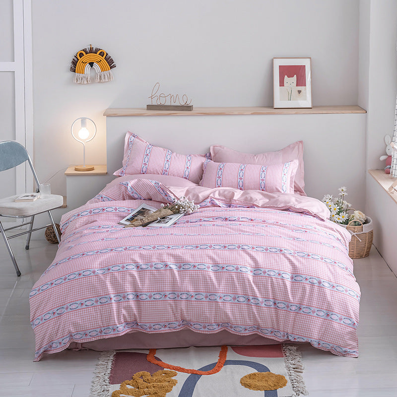 HKM-452947 Leopard Print Bed Sheet Set – Modern Minimalist Design, Includes Sheet, Bed Cover, and Pillowcases in Various Sizes
