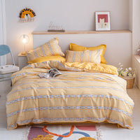 HKM-452947 Leopard Print Bed Sheet Set – Modern Minimalist Design, Includes Sheet, Bed Cover, and Pillowcases in Various Sizes