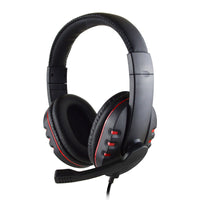 HKM-453011 Wired Over-Ear Headphones with Microphone and 3.5mm Jack - White/Green and Red