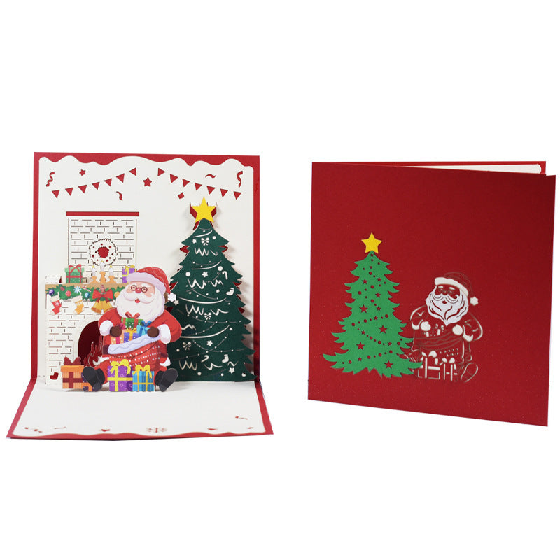 HKM-453075 Creative 3D Stereoscopic Greeting Cards for Christmas and New Year Celebrations