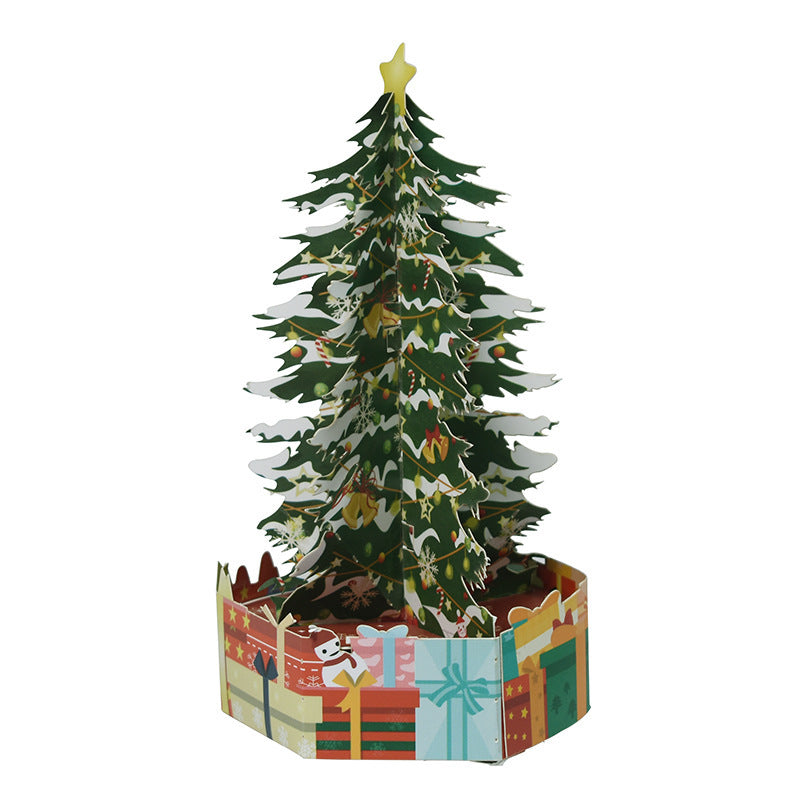 HKM-453075 Creative 3D Stereoscopic Greeting Cards for Christmas and New Year Celebrations