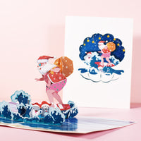 HKM-453075 Creative 3D Stereoscopic Greeting Cards for Christmas and New Year Celebrations