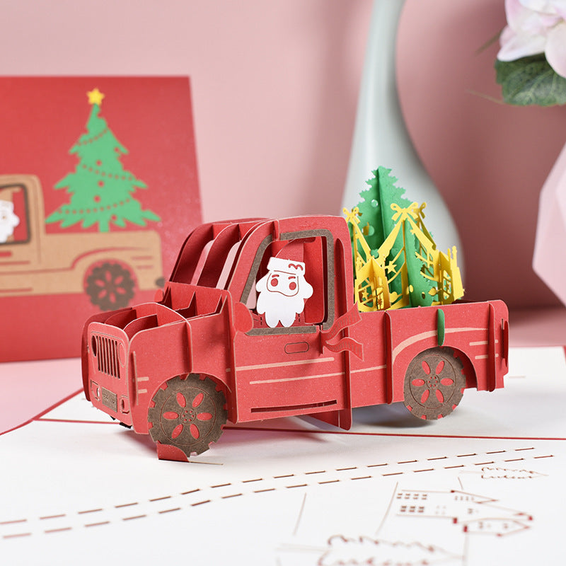 HKM-453075 Creative 3D Stereoscopic Greeting Cards for Christmas and New Year Celebrations