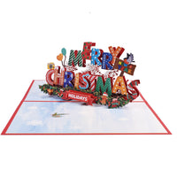 HKM-453075 Creative 3D Stereoscopic Greeting Cards for Christmas and New Year Celebrations