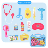 HKM-453203 Educational Pretend Play Medical Set with Plastic Suitcase for Kids Aged 2-4 Years