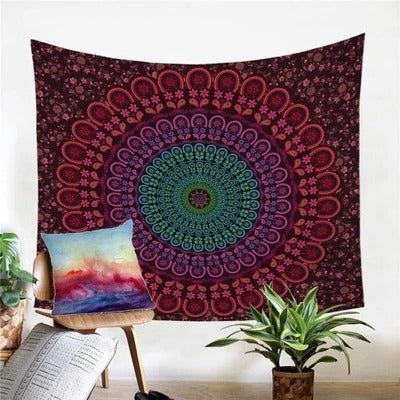 HKM-453267 American Design Polyester Tapestry Wall Hanging Mural - Rectangle, Digital Print Home Decor