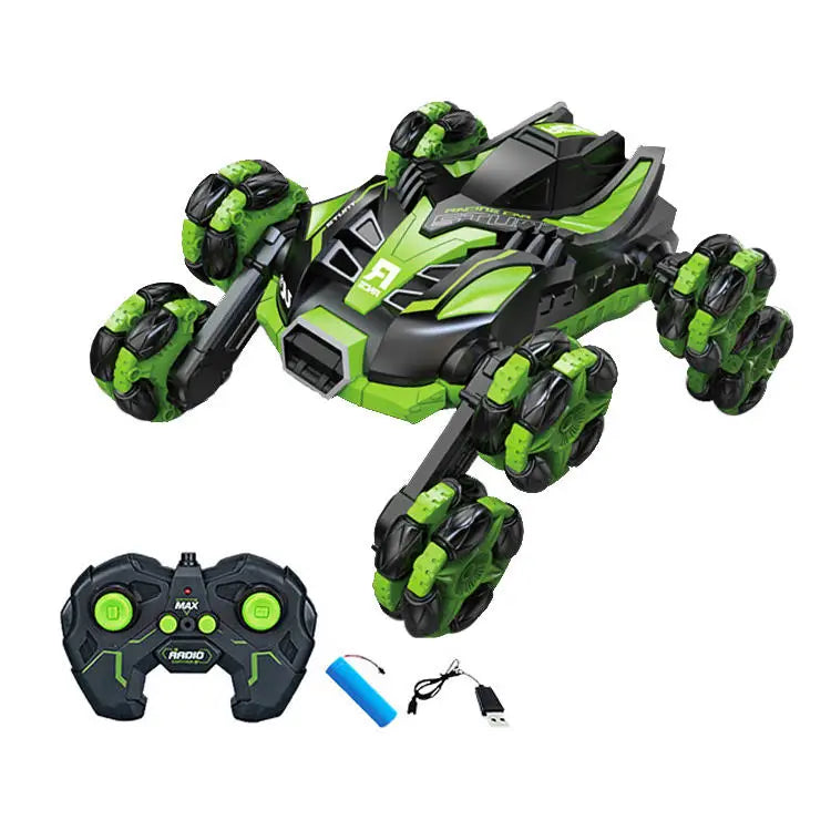 HKM-453523 5CH Remote Control Climbing Stunt Vehicle with Rotating Arm and Flipping Action for Kids