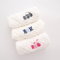 HKM-453523 6-Layer Embroidered Square Scarf Set for Babies and Toddlers, Cotton Saliva Towels in Various Designs