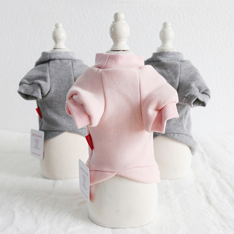HKM-453523 Warm Cotton Dog and Cat Hoodies for Winter - Stylish Pet Clothing in Multiple Sizes