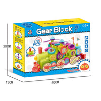 HKM-453587 Educational 112-Piece DIY Gear Block Toys with Music and Remote Control for Ages 2-4