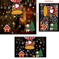 HKM-453715 Christmas Day Window Glass Decoration Wall Sticker - PVC, 60x90cm for Living Room