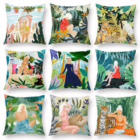 HKM-453779 Simple Printed Pillowcase in Multiple Colors, Soft Chemical Fiber Material