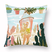 HKM-453779 Simple Printed Pillowcase in Multiple Colors, Soft Chemical Fiber Material
