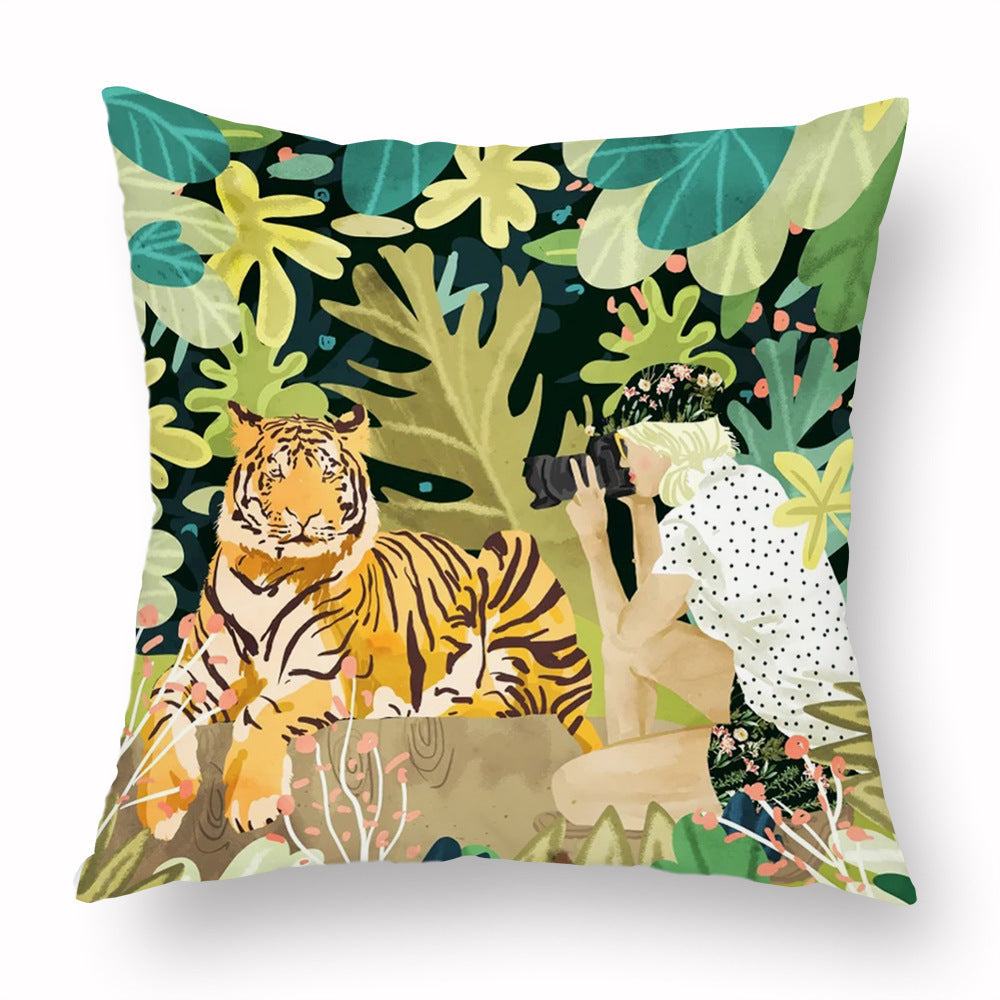 HKM-453779 Simple Printed Pillowcase in Multiple Colors, Soft Chemical Fiber Material