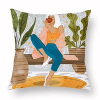 HKM-453779 Simple Printed Pillowcase in Multiple Colors, Soft Chemical Fiber Material