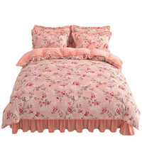 HKM-454099 Double-Sided Extra Thick Milk Fiber Landscape Bedding Set - Four-Piece with Duvet Cover and Pillowcases