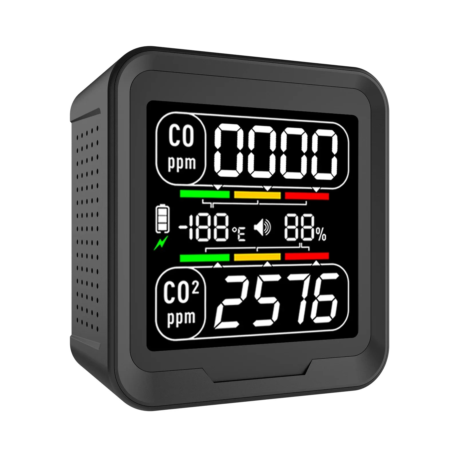 KTX-454291 Indoor CO2 and CO Monitor - Professional Portable Air Quality Detector